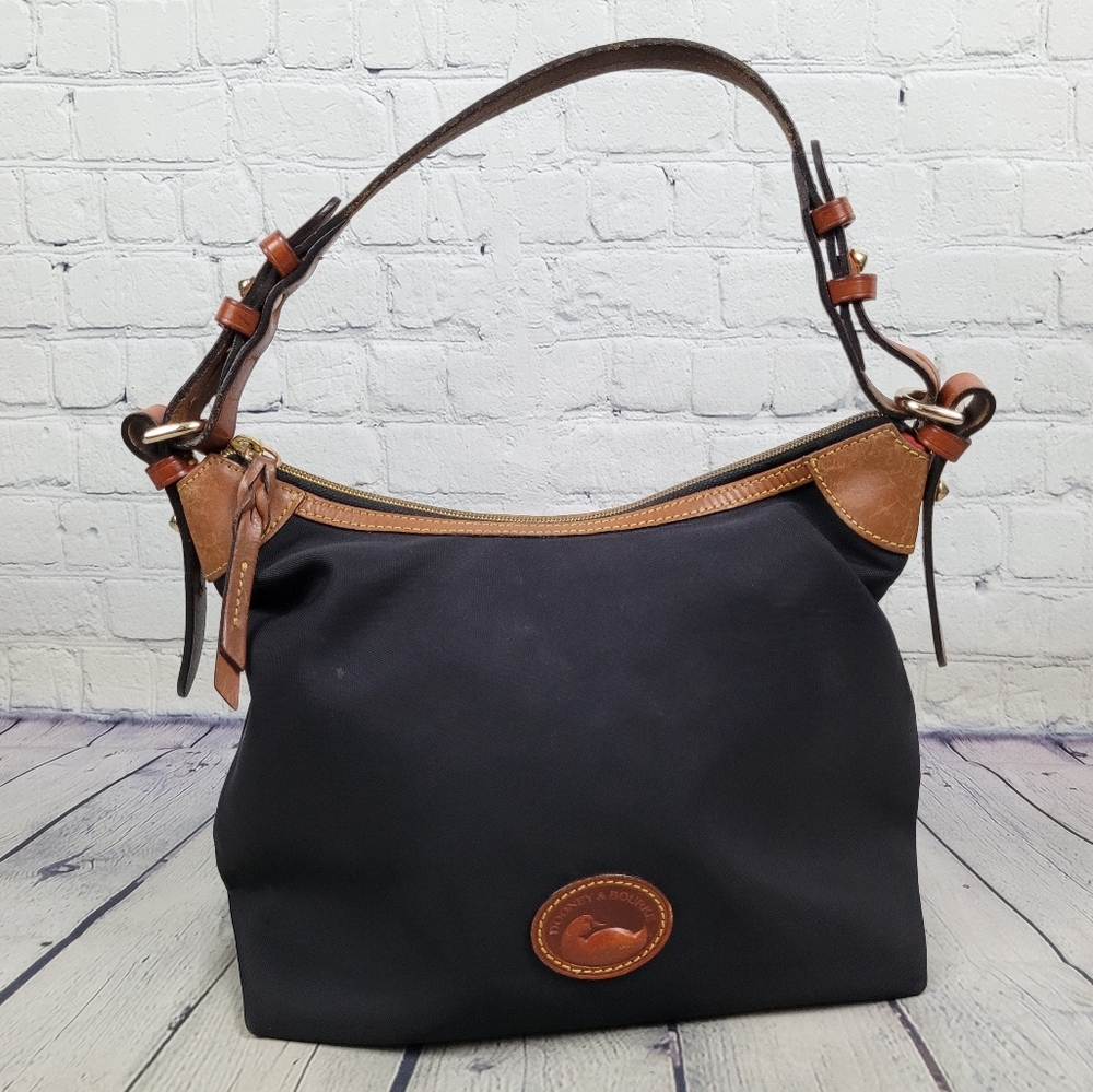 DOONEY & BOURKE | Erika hobo nylon leather trim shoulder bag